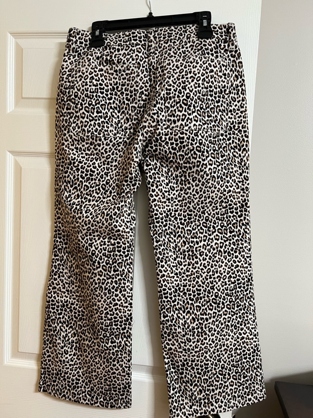 J. Crew Leopard Print Pants - Black & Cream